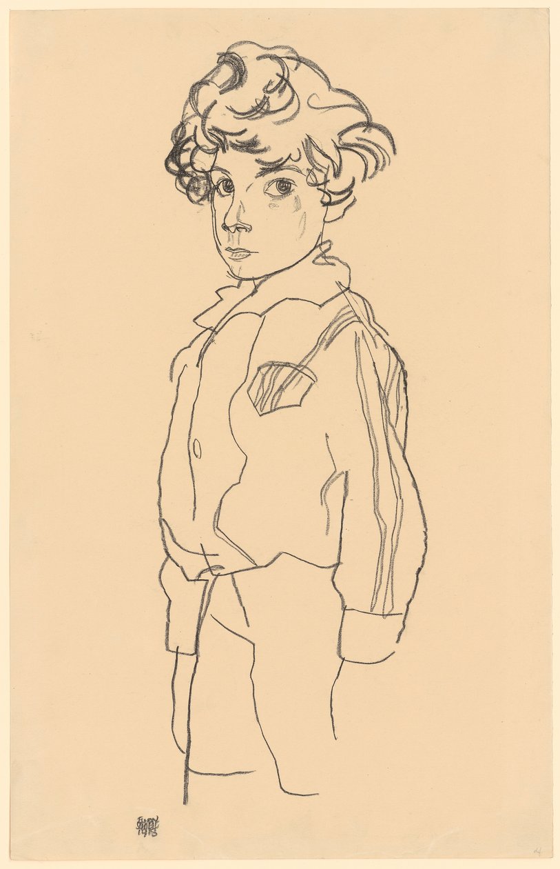 Stehender Junge von Egon Schiele