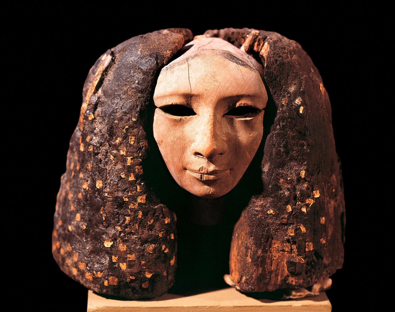 Porträt einer Prinzessin, aus Lisht, Mittleres Reich, Dynastie XII (Holz) von Egyptian 12th Dynasty