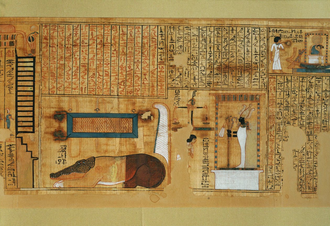 Totenbuch des Schreibers Nebqed, Regierungszeit von ... von Egyptian 18th Dynasty