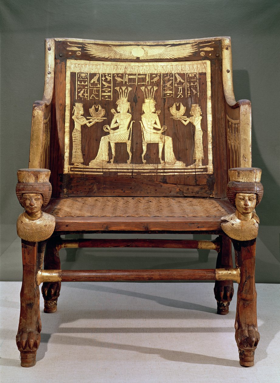 Stuhl der Prinzessin Satamun, Tochter von Amenophis III, Neues Reich, ca. 1391-1353 v. Chr. von Egyptian 18th Dynasty