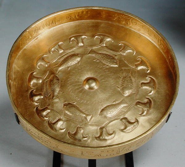 Schale von General Thuty oder Djehwty, dekoriert mit Fischen und Blumen, Neues Reich, ca. 1479-1425 v. Chr. von Egyptian 18th Dynasty