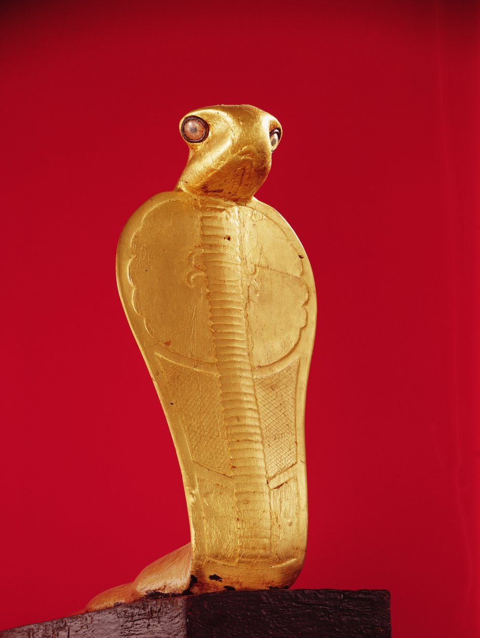 Figur der Kobra Netjer-Ankh, aus dem Grab von Tutanchamun (ca. 1370-1352 v. Chr.) Neues Reich von Egyptian 18th Dynasty