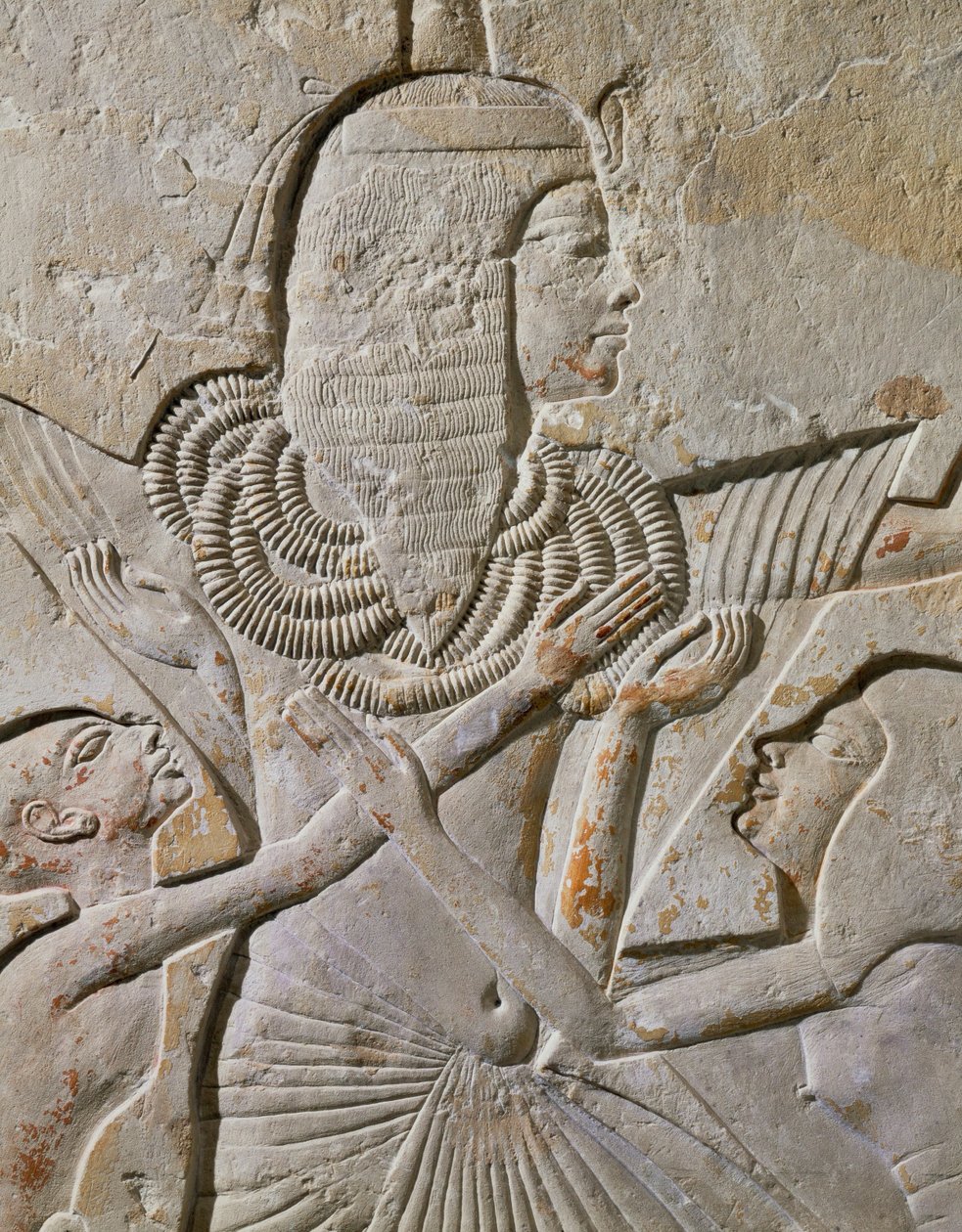Horemheb mit Kindern und Beamten von Egyptian 18th Dynasty
