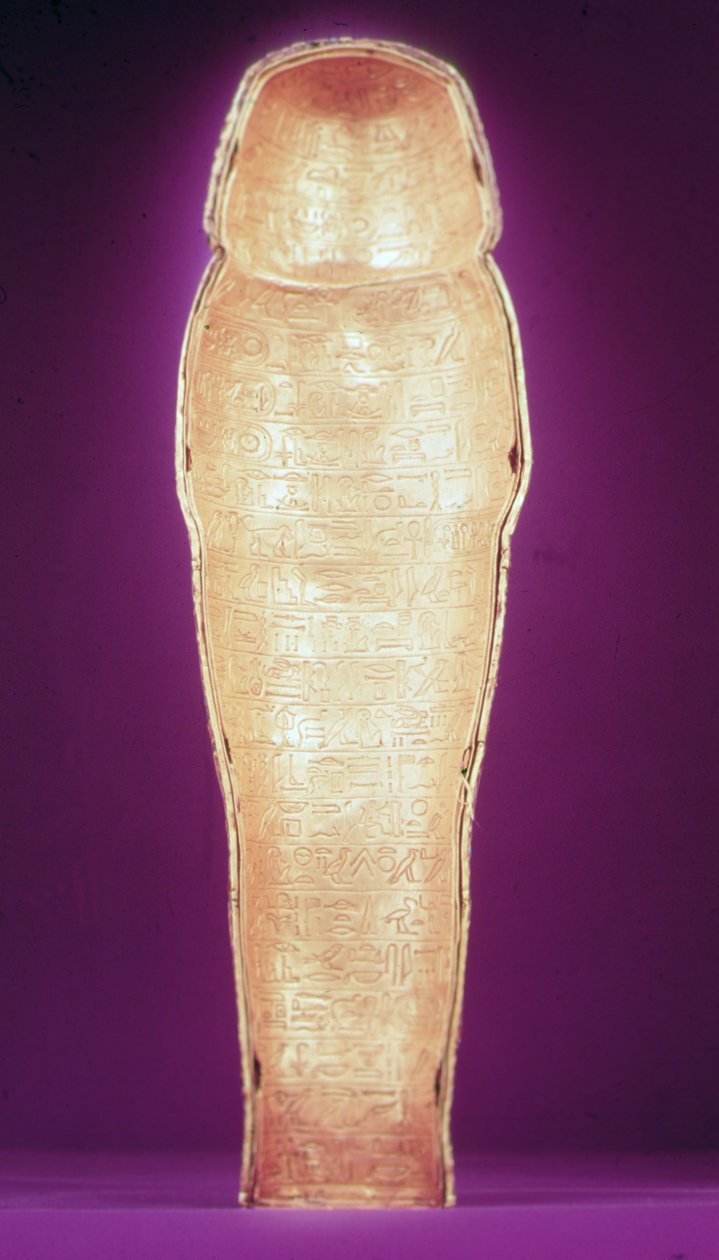 Inneres eines der kanopischen Särge, aus dem Grab von Tutanchamun (ca. 1370-1352 v. Chr.) Neues Reich von Egyptian 18th Dynasty