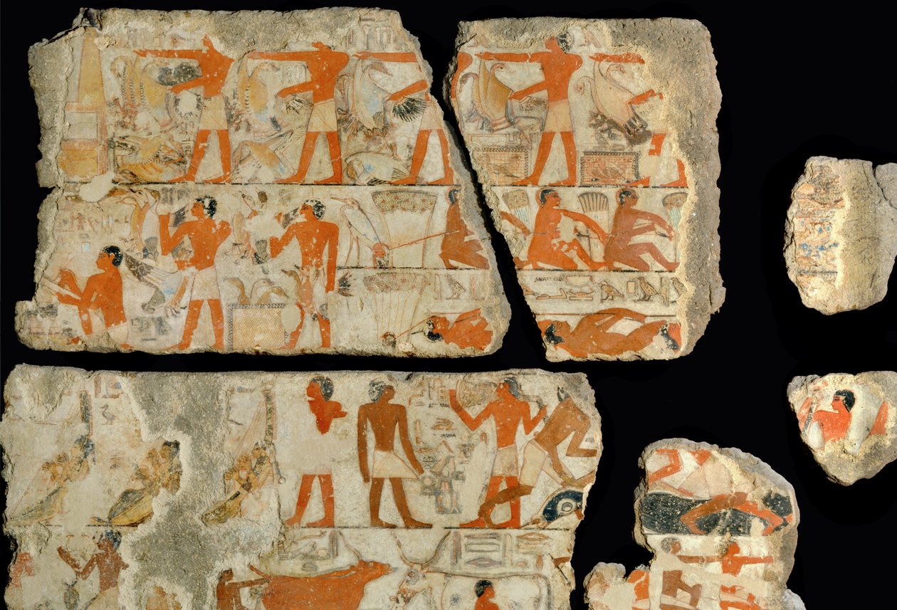 Szene in den Sümpfen des Nils ... von Egyptian 18th Dynasty