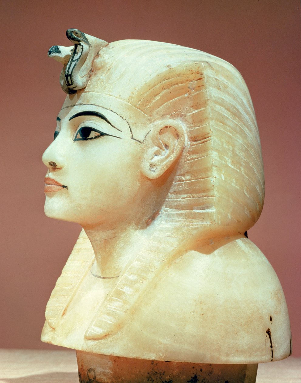 Stopfen einer der Kanopenurnen, aus dem Grab von Tutanchamun (ca. 1370-52 v. Chr.) Neues Reich von Egyptian 18th Dynasty