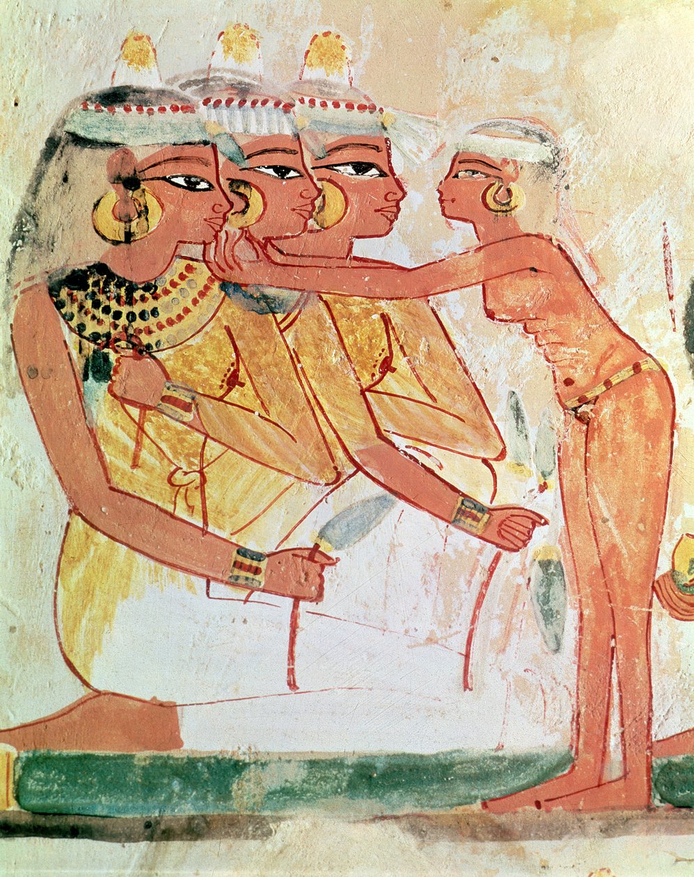 Die Toilette der Frauen, aus dem Grab des Nakht, Neues Reich, ca. 1400 v. Chr. von Egyptian 18th Dynasty