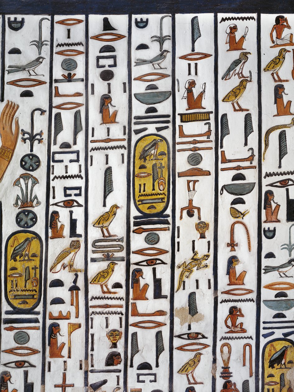Grab von Nefertari, Malerei in der Grabkammer, Tal der Königinnen, Theben, Luxor, Ägypten von Egyptian 19th Dynasty