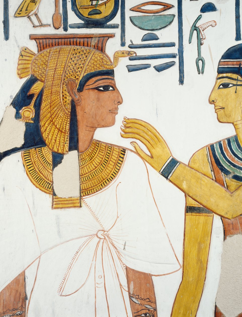 Nefertari trifft die Göttin Isis, Fresko, Nordfassade der vierten Säule, Grabkammer, Grab von Nefertari (QV66), Tal der Königinnen, Theben von Egyptian 19th Dynasty