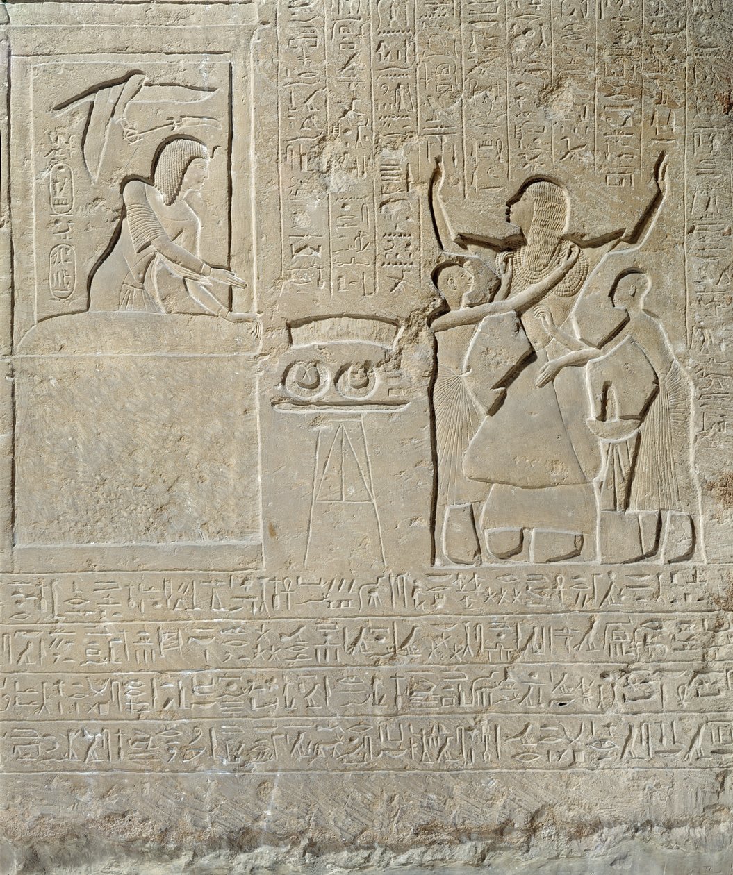 Stele der Halsketten, Hormin erhält das ihm zustehende Gold von Sethos I (ca. 1303-1290 v. Chr.) Neues Reich von Egyptian 19th Dynasty