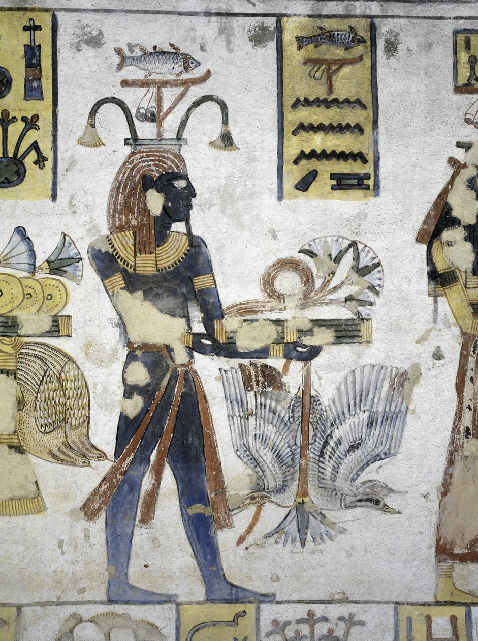 Ritualopfer, Grab von Ramses III, Tal der Könige, Theben, Luxor, Ägypten von Egyptian 20th Dynasty