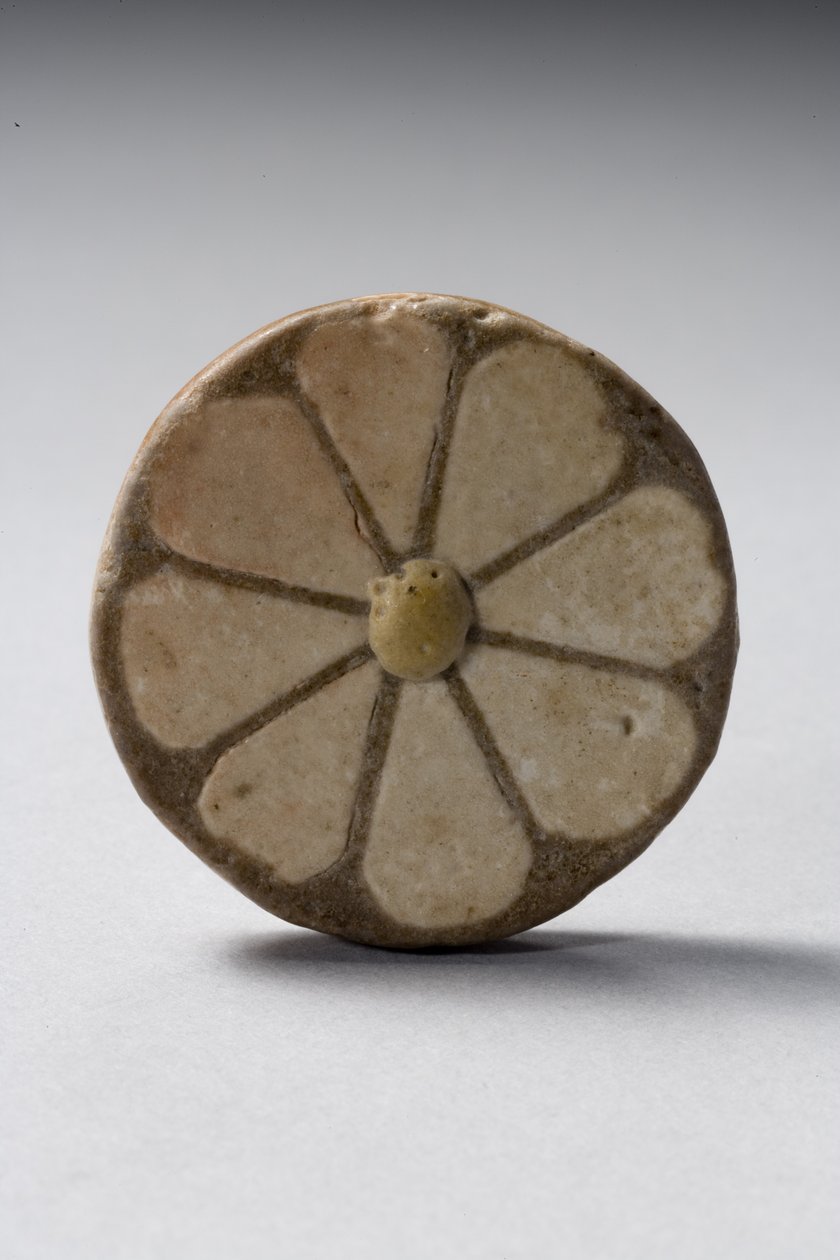 Florale Einlage, Neues Reich, Regierungszeit von Ramses III., 1184-53 v. Chr. (Faience) von Egyptian 20th Dynasty
