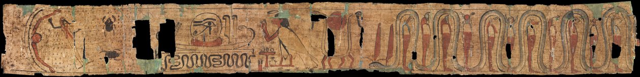 Altägyptischer Begräbnistext - Altes Ägypten - 1069-945 v. Chr. - Papyrus - 10x100 - Szépművészeti Múzeum, Budapest von Egyptian 21st Dynasty