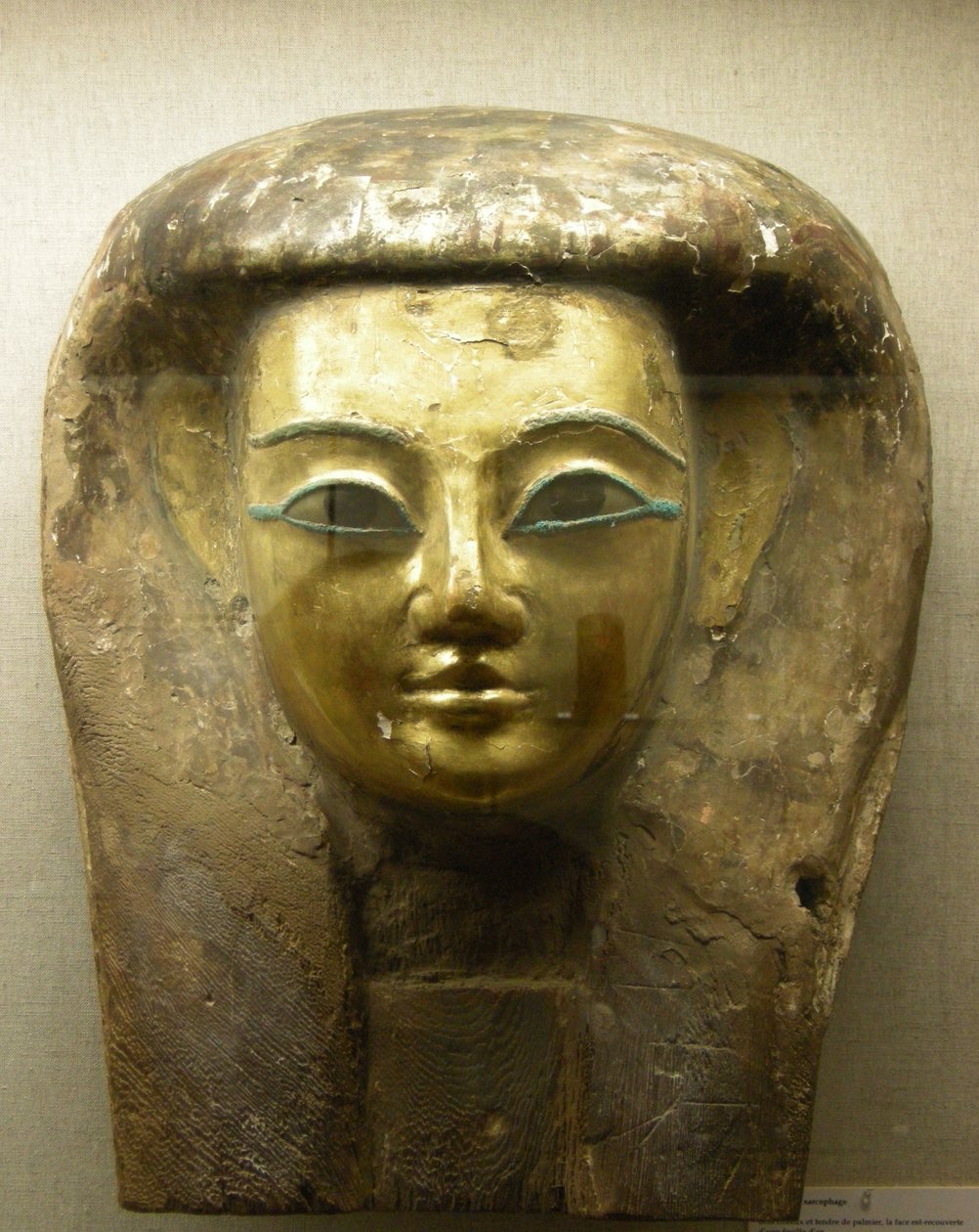 Kopf von einem Sarkophag, Saitenzeit von Egyptian 26th Dynasty