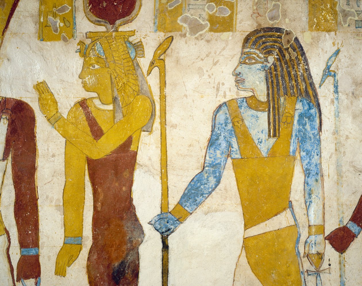 Wandmalereien aus dem Grab von Pa Nentwy, Bahariya-Oase, Gizeh, Ägypten von Egyptian 26th Dynasty