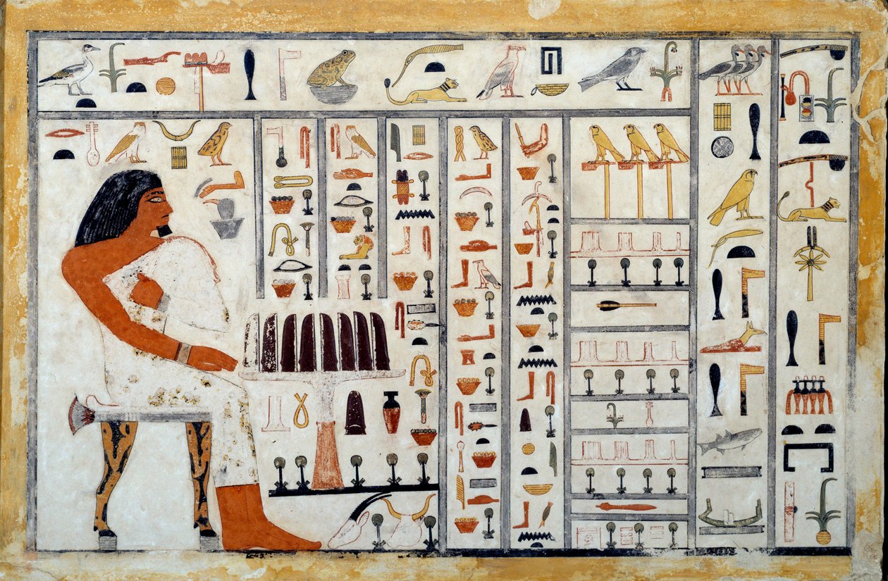 Ägyptische Antiquität: Kalksteinstelen von Prinz Oupemnefret von Egyptian 4th Dynasty