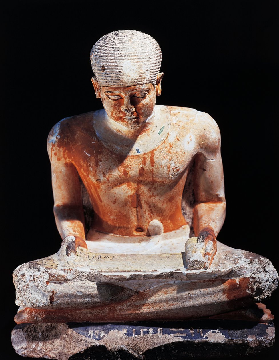 Sitzender Schreiber, aus Gizeh, Ägypten, 2575 v. Chr., Dynastie IV von Egyptian 4th Dynasty