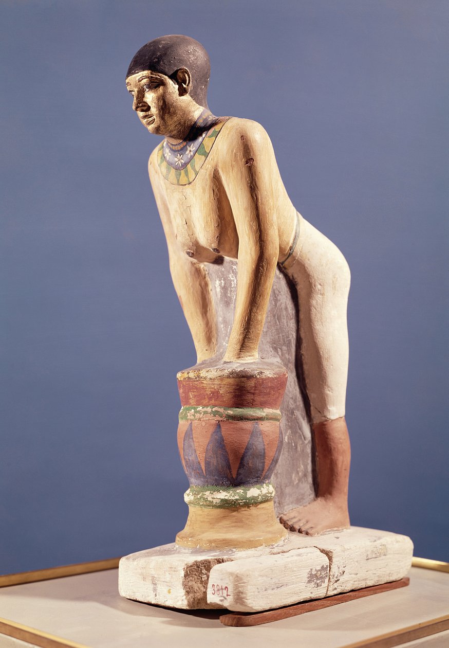 Modell einer Frau, die Bier macht, Altes Reich von Egyptian 5th Dynasty
