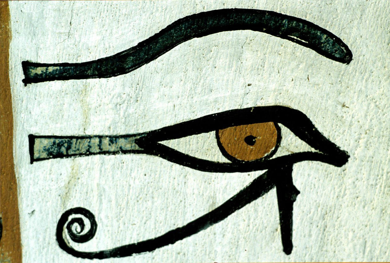 Altes Ägypten, Wandmalerei, Das Auge des Horus, Grab von Sennedjem, Theben, Deir el Medina von Egyptian Egyptian