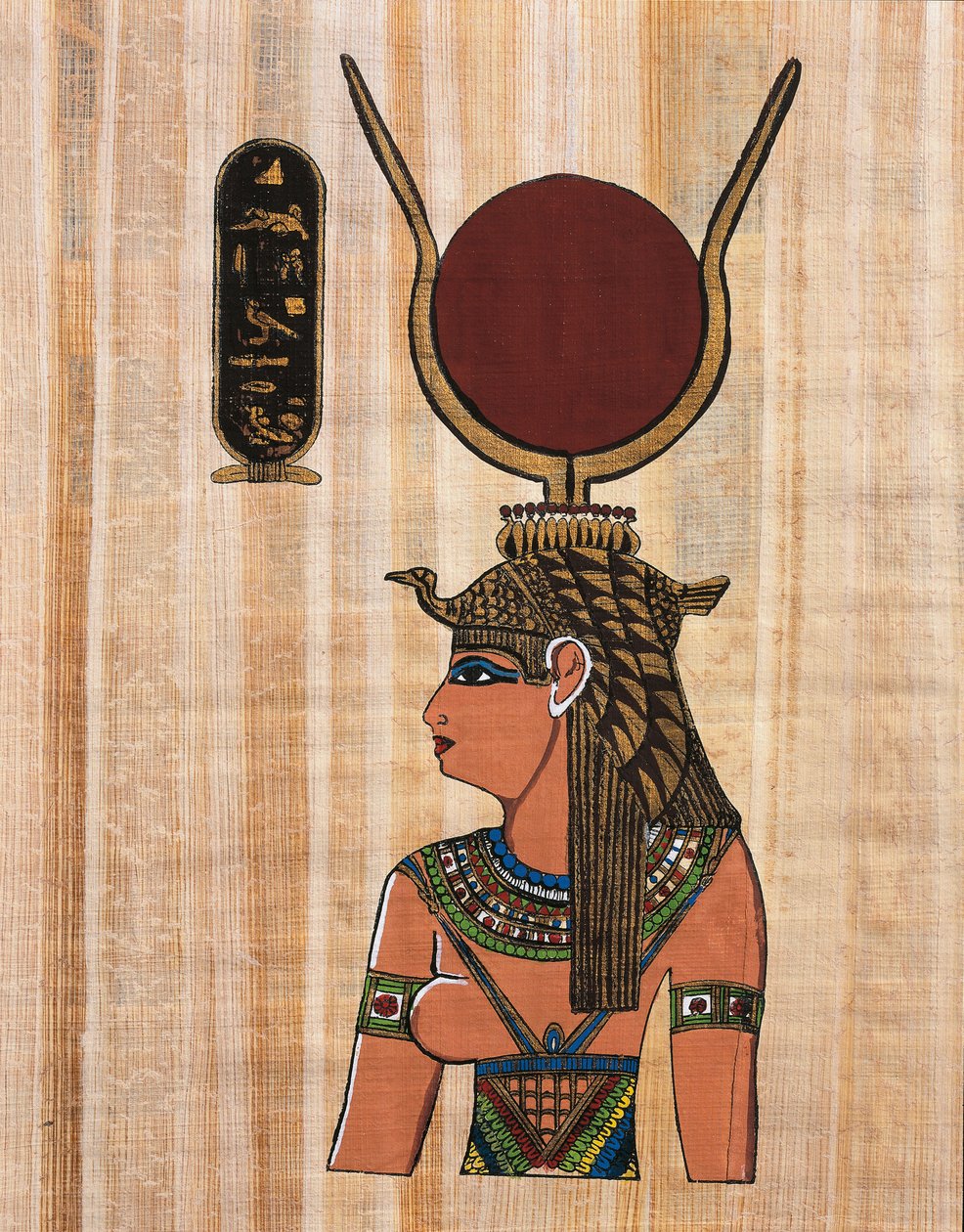 Kleopatra VII., Rekonstruktion eines Reliefs aus dem Tempel von Kom Ombo von Egyptian Egyptian