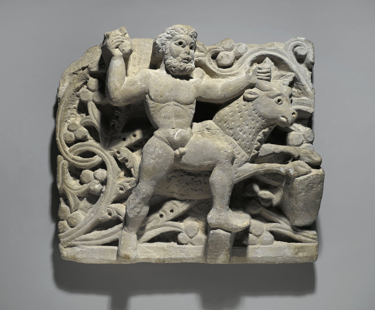 Herakles schmiedet Acheloos in Form eines Stiers, aus Oxyrhynchus, ca. 300-500 von Egyptian School