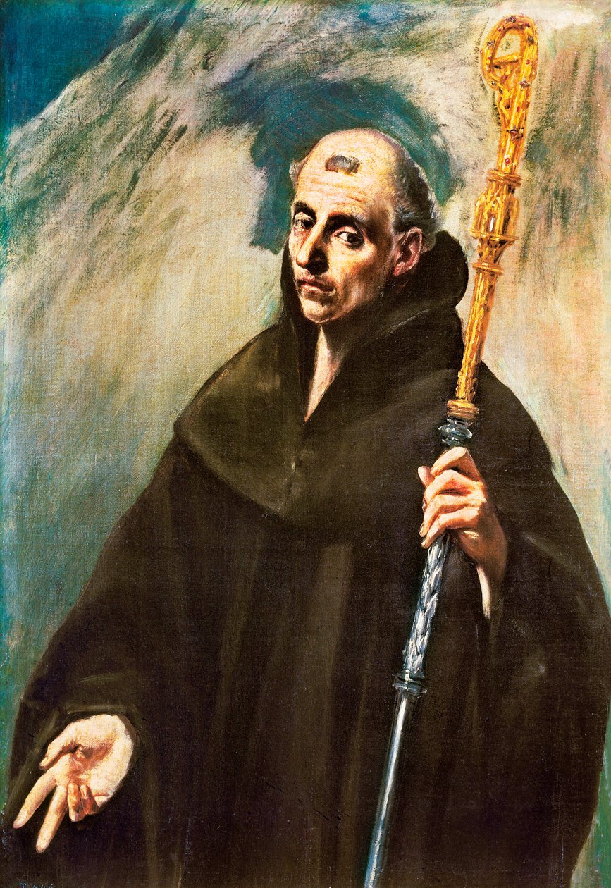 Porträt des Heiligen Benedikt von Nursia von El Greco