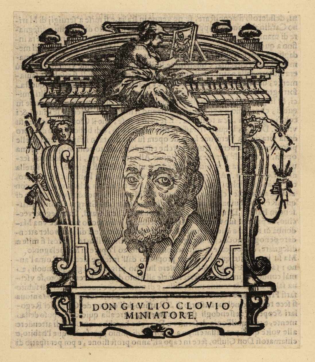 Porträt von Giorgio Giulio Clovio, Illuminator, Miniaturist und Maler, geboren in Kroatien, aktiv in der Renaissance in Italien von El Domenico (after) Greco
