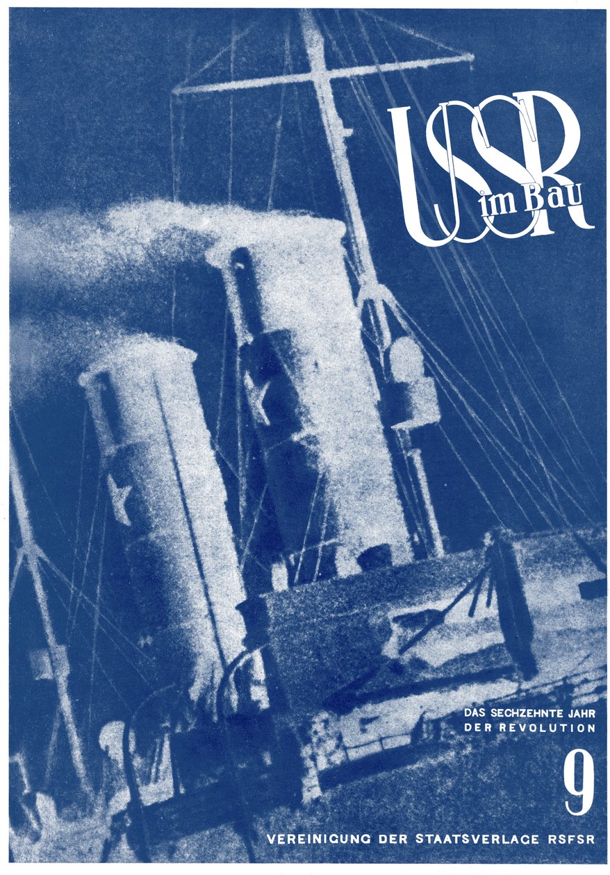 UdSSR im Bau. Cover-Design, 1933-1934 von Eliezer Markowich Lissitzky