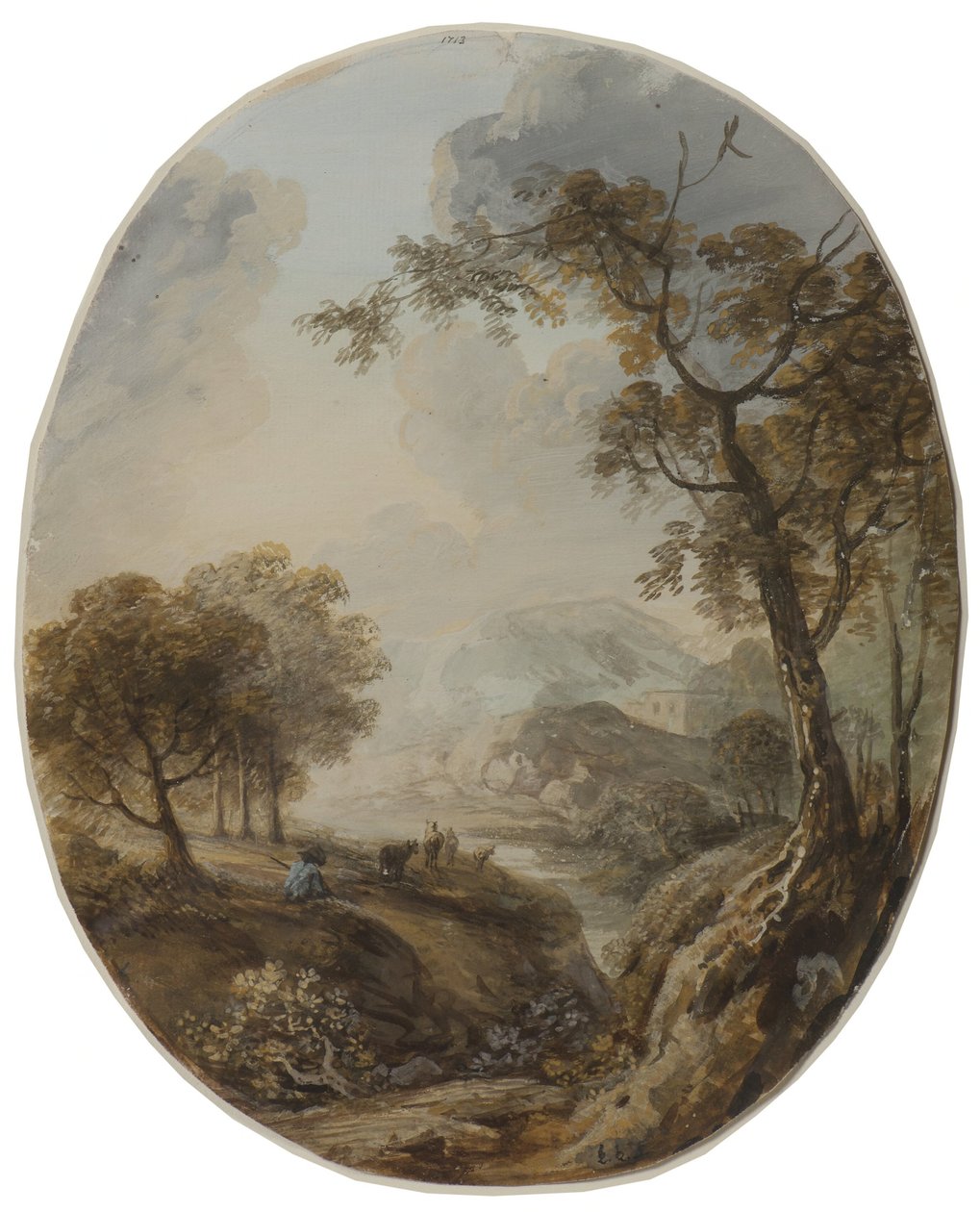 Landschaft mit Hirte von Elias Martin