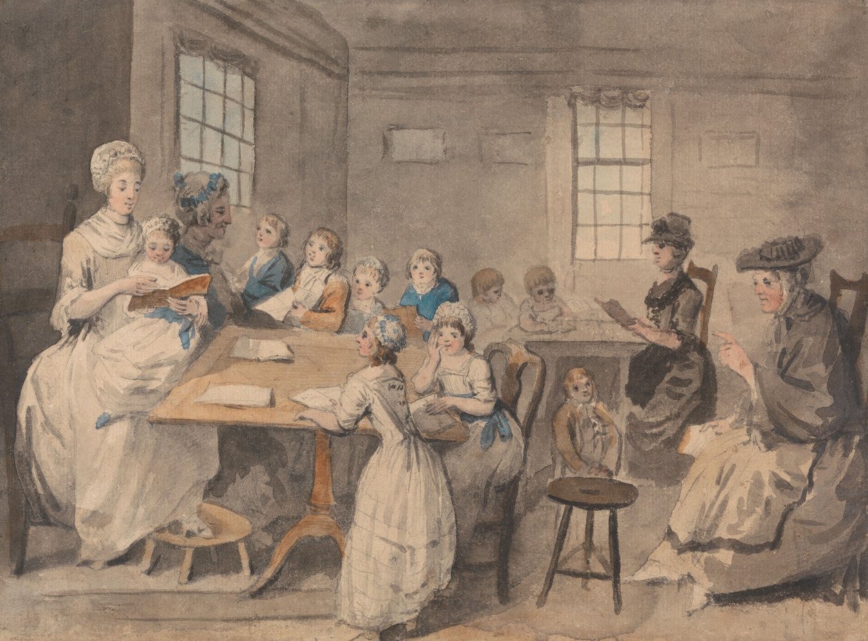 Lesestunde in einer Dameschule von Elias Martin