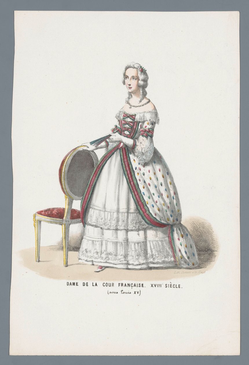 Dame des französischen Hofes. XVIII. Jahrhundert (unter Ludwig XV.) von Elias Spanier