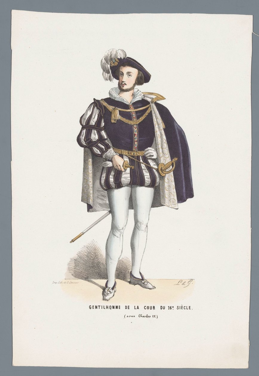 Edelmann des Hofes des 16. Jahrhunderts (unter Karl IX.) von Elias Spanier