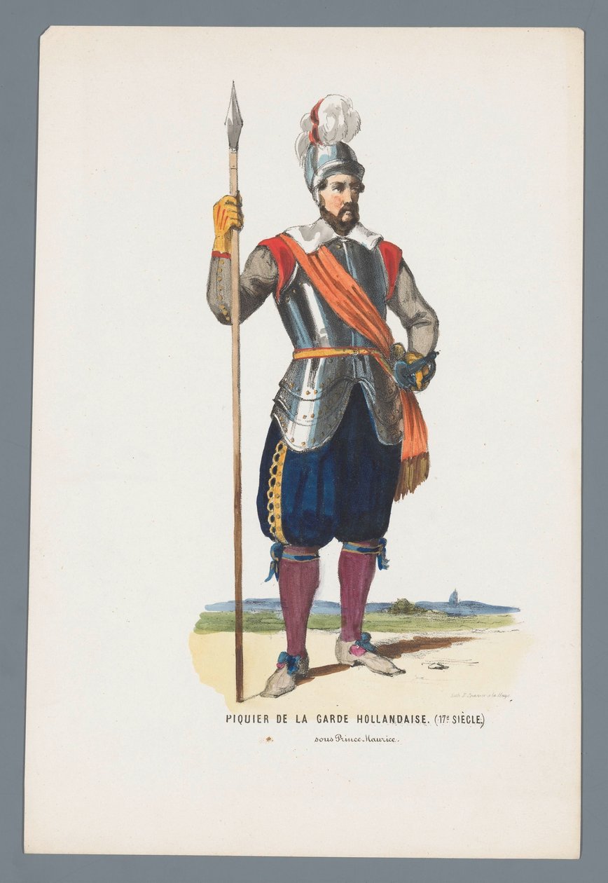 Piquier der holländischen Garde (17. Jahrhundert) unter Prinz Moritz von Elias Spanier