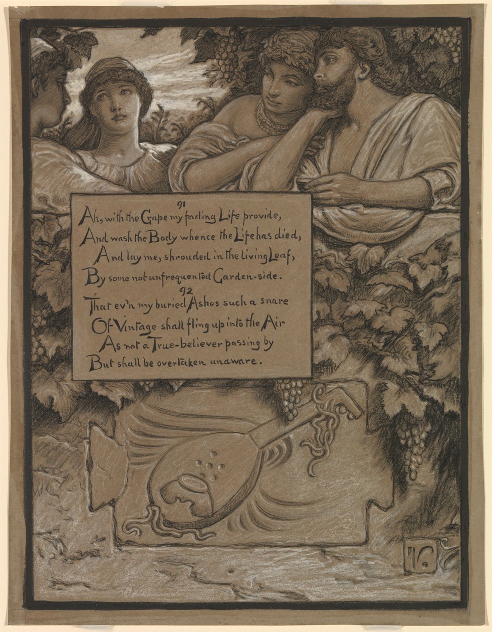 (Illustration für Rubáiyát von Omar Khayyám) Omars Grab von Elihu Vedder