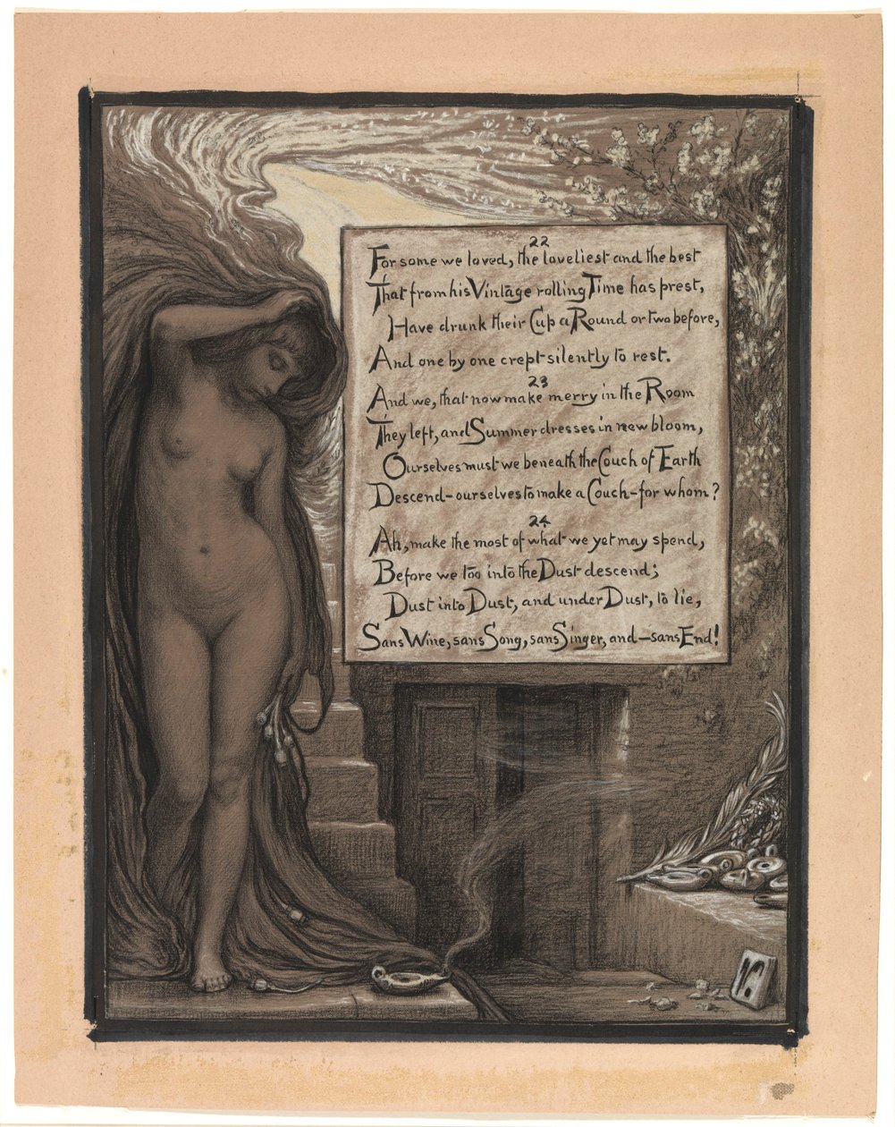 (Illustration für Rubáiyát von Omar Khayyám) Die lange Ruhe von Elihu Vedder
