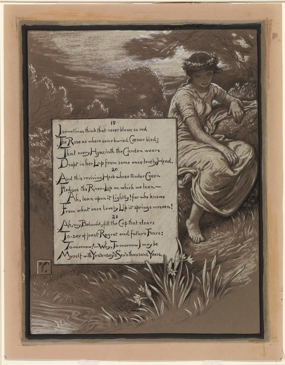(Illustration für Rubáiyát von Omar Khayyám) Das Flussufer von Elihu Vedder