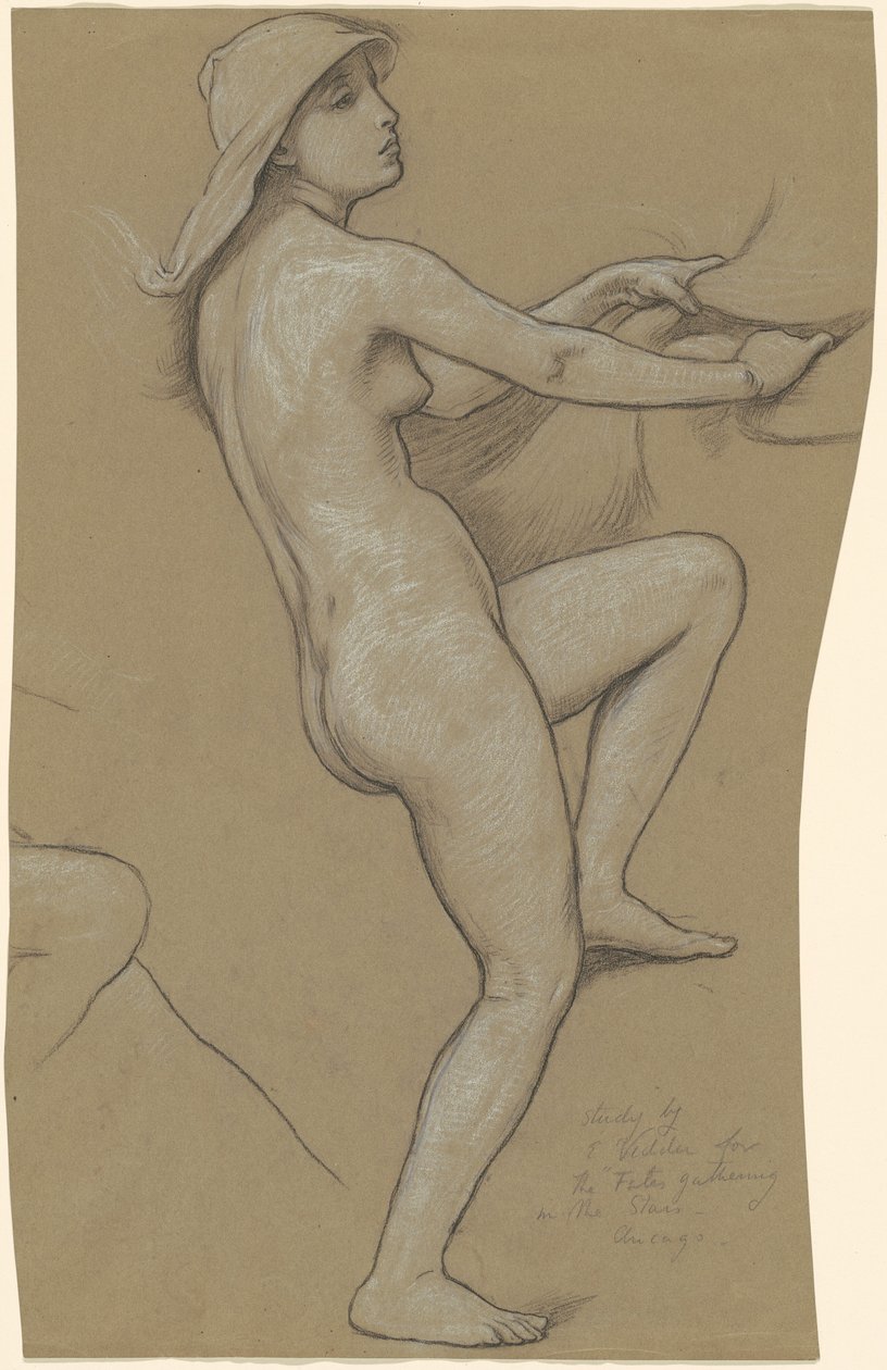 Studie für Die Schicksale sammeln die Sterne, ca. 1884-1887 von Elihu Vedder