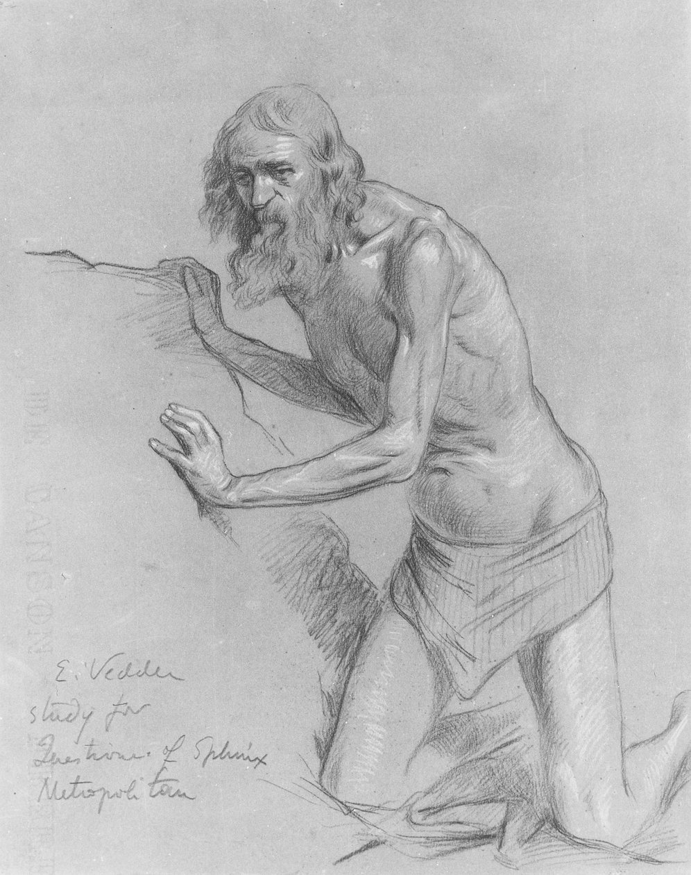 Studie zur Frage der Sphinx von Elihu Vedder