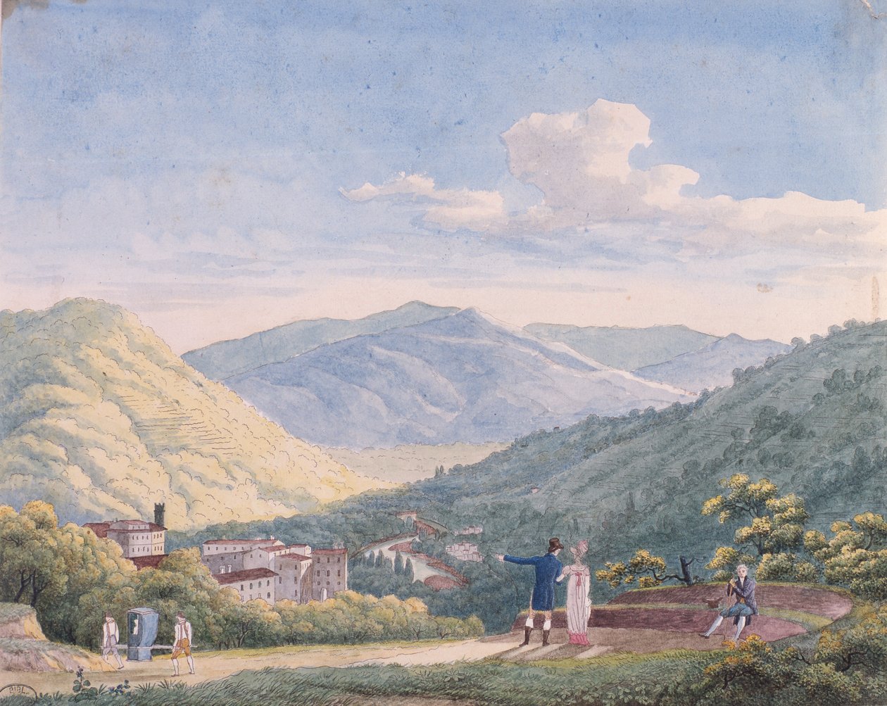 Ansicht von Bagni di Lucca, Oktober 1813 von Elisa Bonaparte