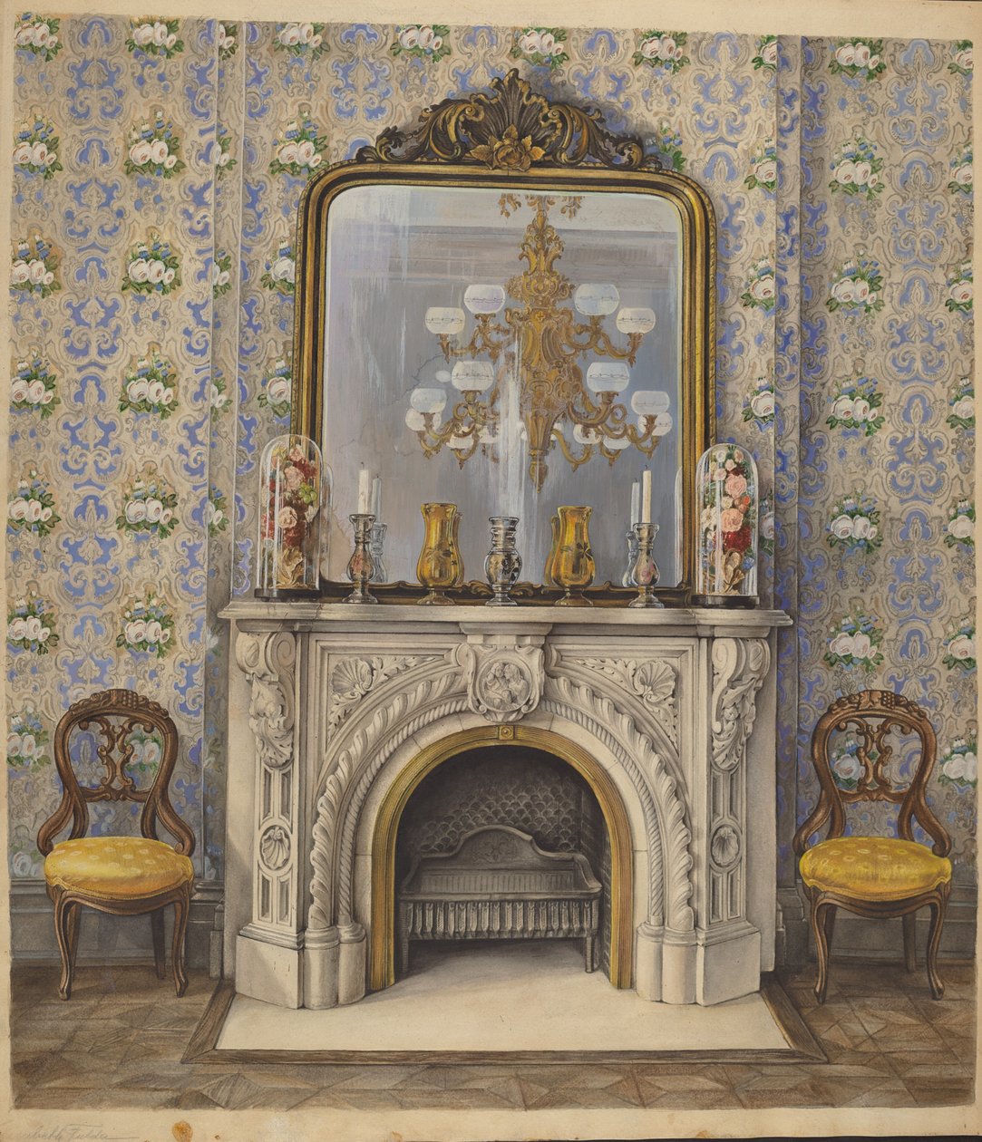Teil eines Salons, ca. 1938 von Elisabeth Fulda