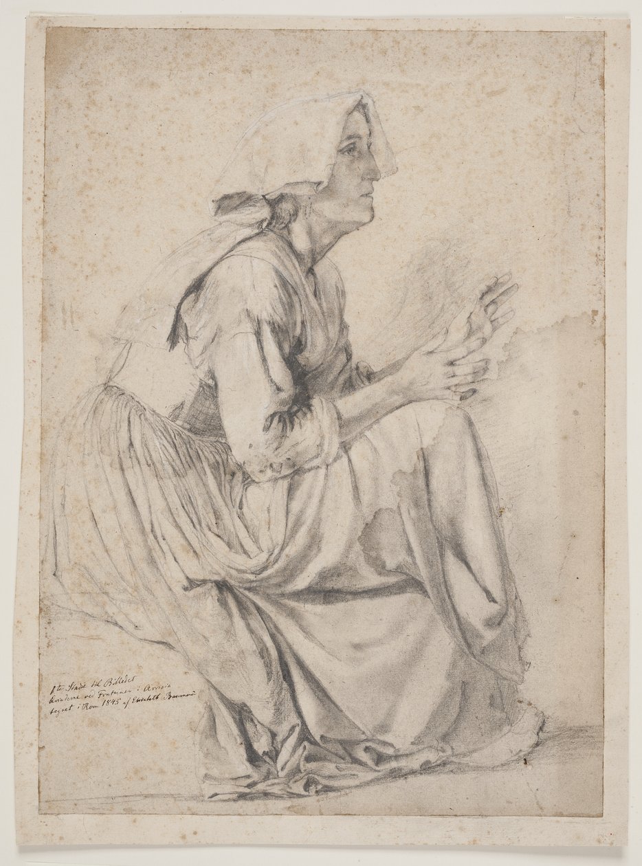 1. Studie zum Bild mit den Frauen am Brunnen in A. von Elisabeth Jerichau-Baumann