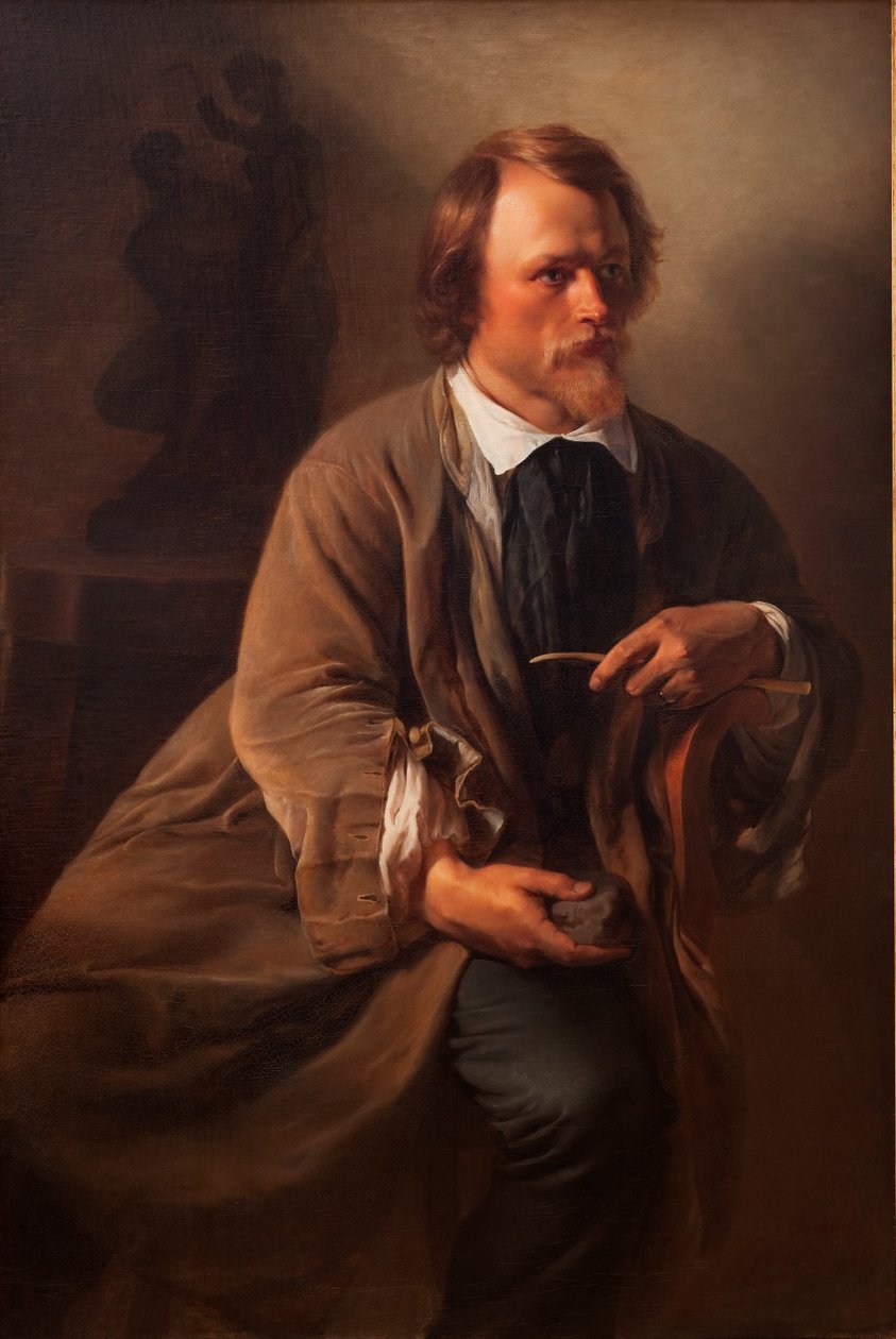 Der Bildhauer Jens Adolf Jerichau, der Ehemann der Künstlerin von Elisabeth Maria Anna Jerichau Baumann