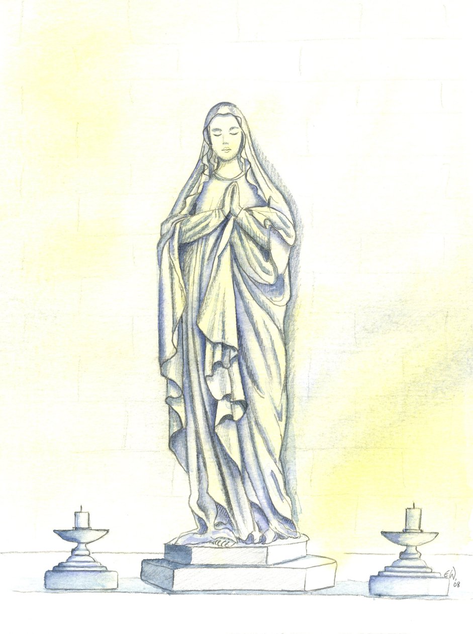 Eine Statue der seligen Jungfrau Maria von Elizabeth Wang