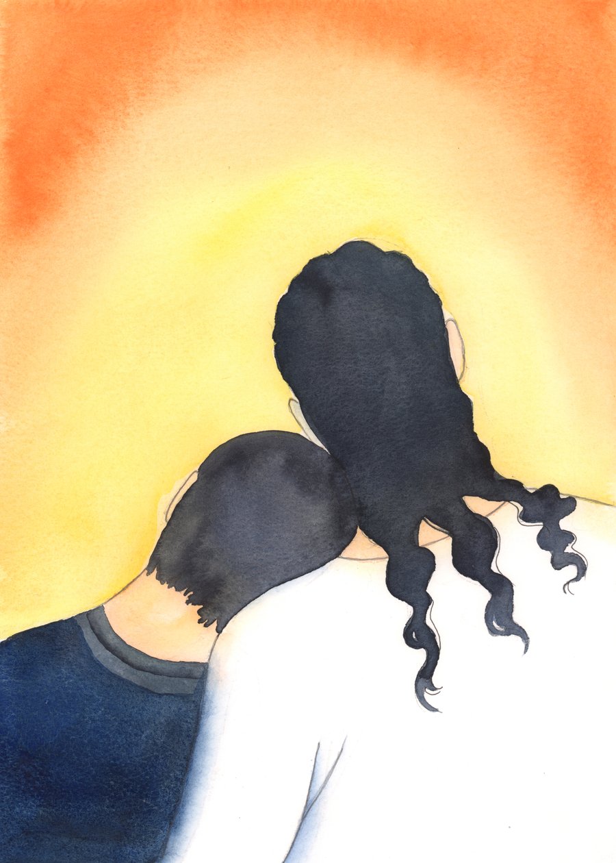 Christus lud mich ein, mich auf Seine Schulter zu legen. Er konnte sehen, wie krank und erschöpft ich war, als ich Ihn in der Heiligen Kommunion empfing, 2005 von Elizabeth Wang