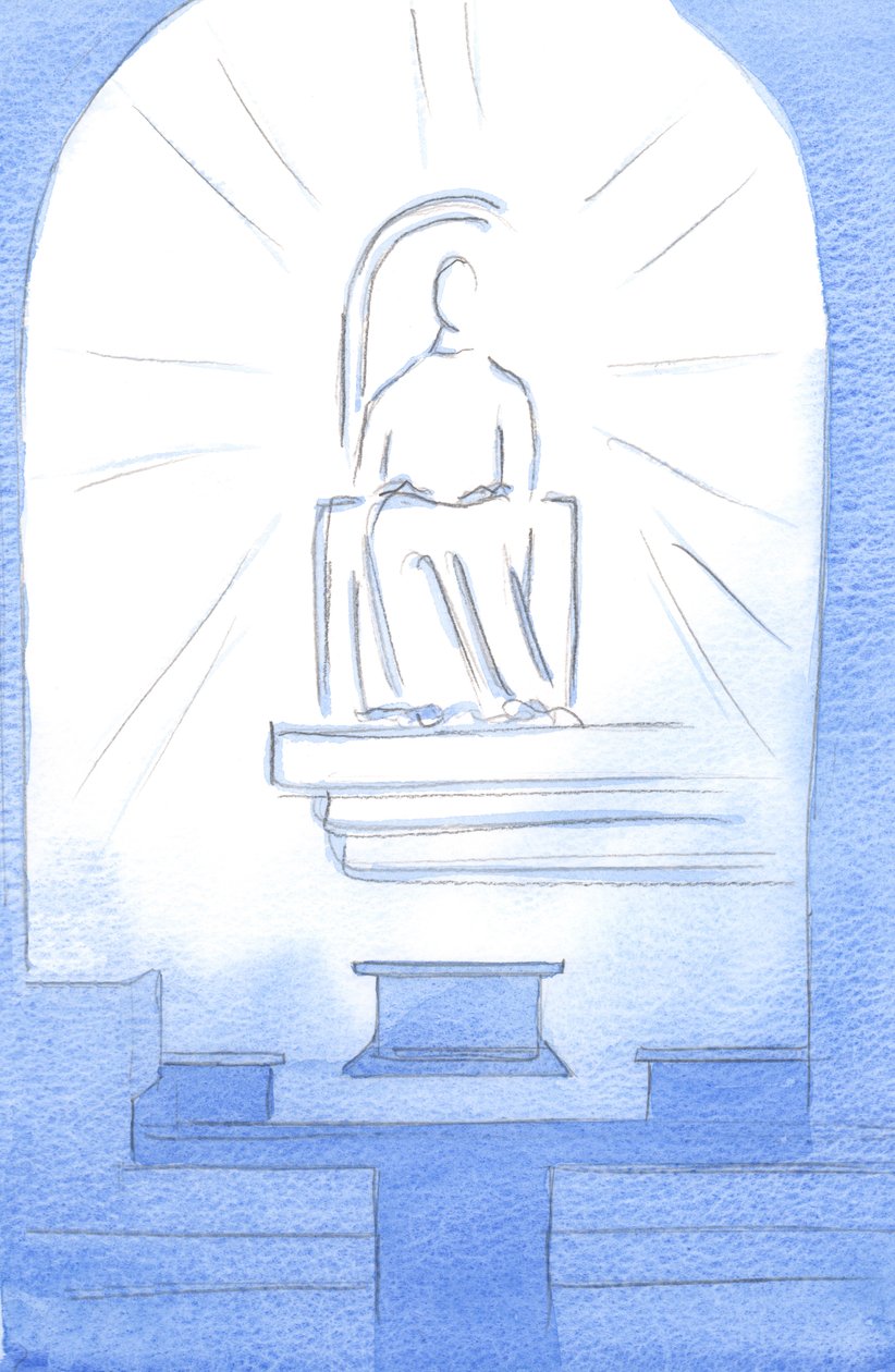 Christus saß auf einem himmlischen Thron in unserem Heiligtum. Christus, unser Gott, ist der Leiden würdig, die wir aus Liebe zu ihm ertragen von Elizabeth Wang
