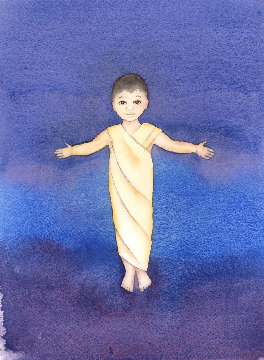 Jesus Christus ist wahrer Gott, der unsere menschliche Natur angenommen hat, mit der Demut und Güte, als bloßes Kind unter uns zu kommen, 2003 von Elizabeth Wang
