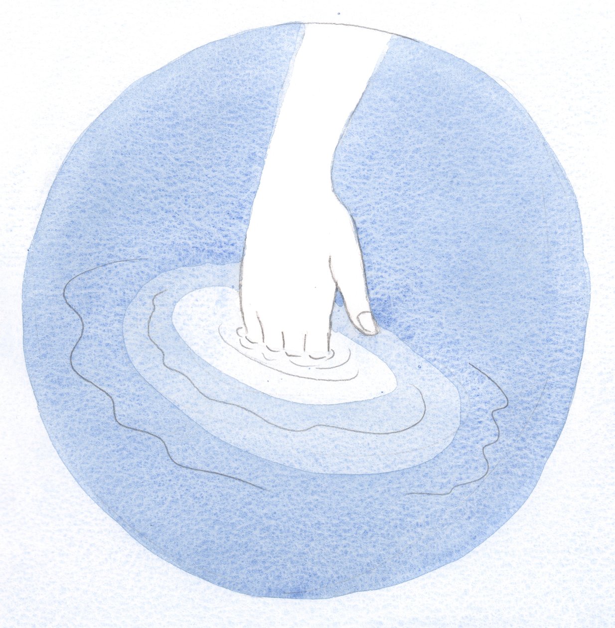 So wie eine Hand, die in warmes Wasser getaucht wird, kaum die Veränderung spürt, empfängt eine Seele voller göttlichen Lebens Christus in friedlicher, ewiger Herrlichkeit. von Elizabeth Wang