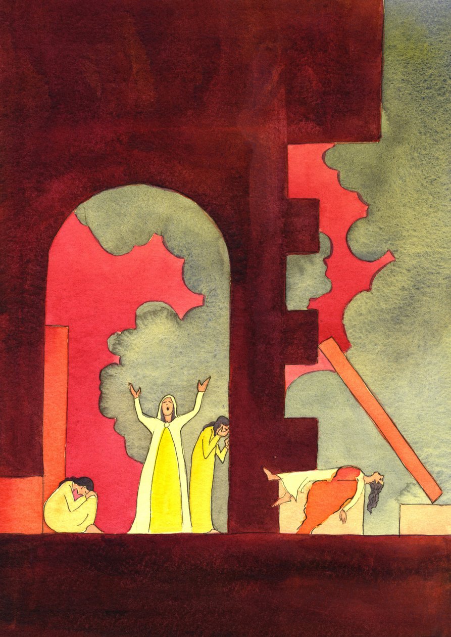 Viele Jahre vor der Geburt Christi wurde Jerusalem überfallen und der heilige Tempel entweiht und zerstört, zum Entsetzen des Volkes von Elizabeth Wang