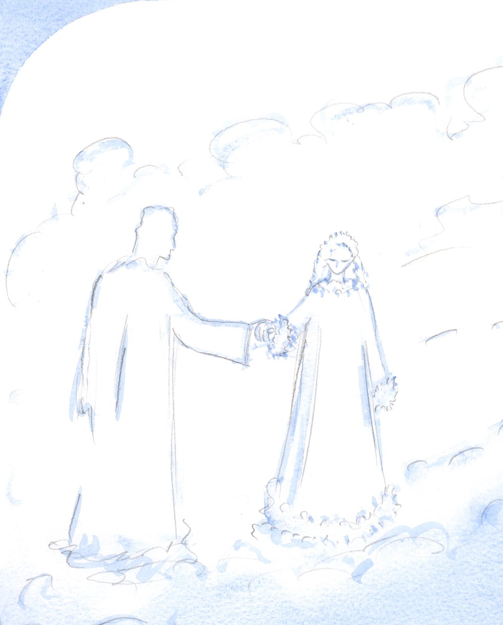 Schnee, erklärte Christus, ist ein gutes Symbol für die strahlende Reinheit seiner Unbefleckten Mutter, die er so liebt, 2002 von Elizabeth Wang
