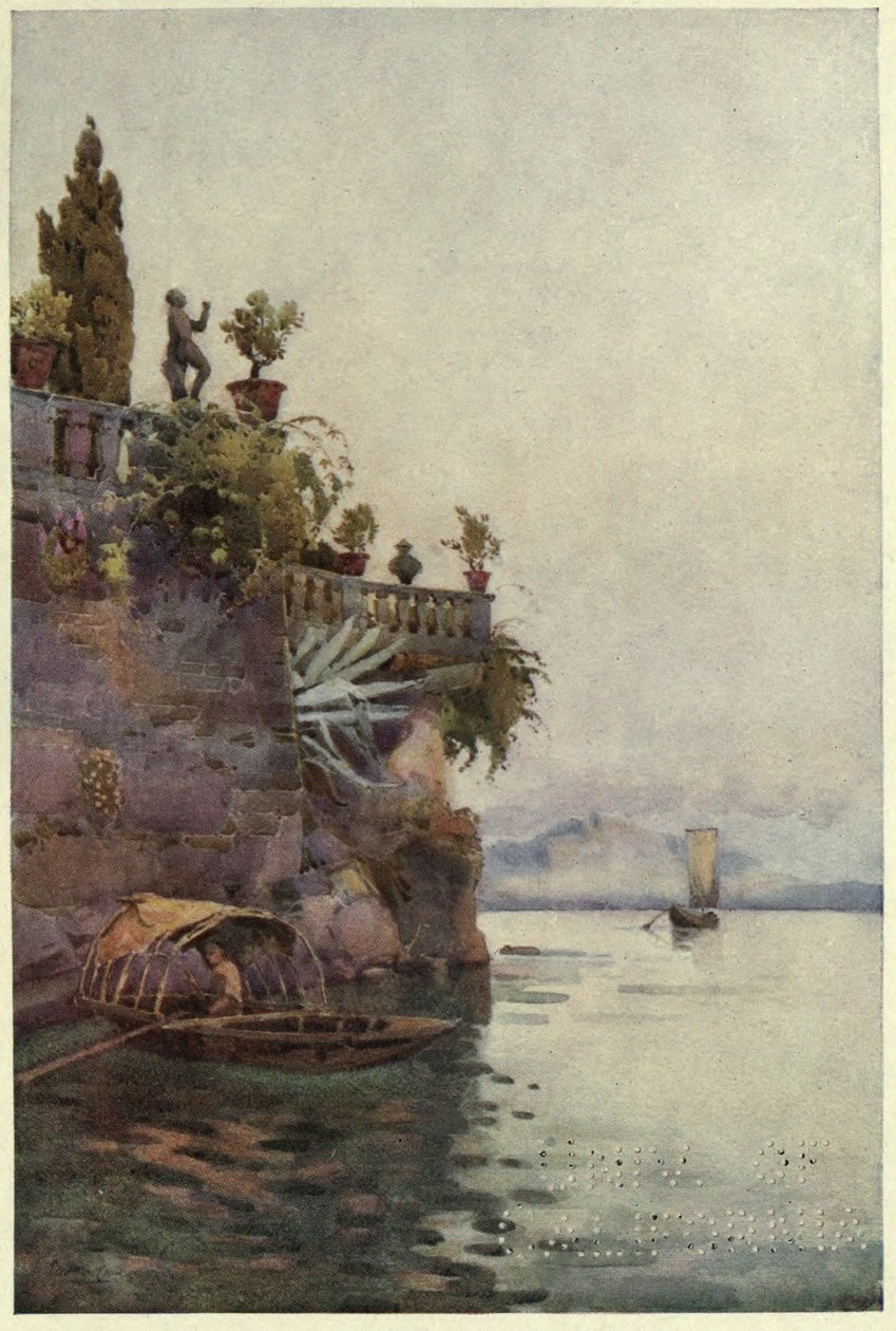 Im Schatten der Terrasse, Lago di Como, Illustration aus 